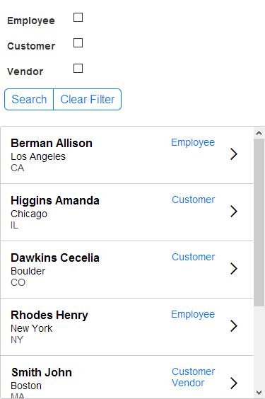 List with Search Part